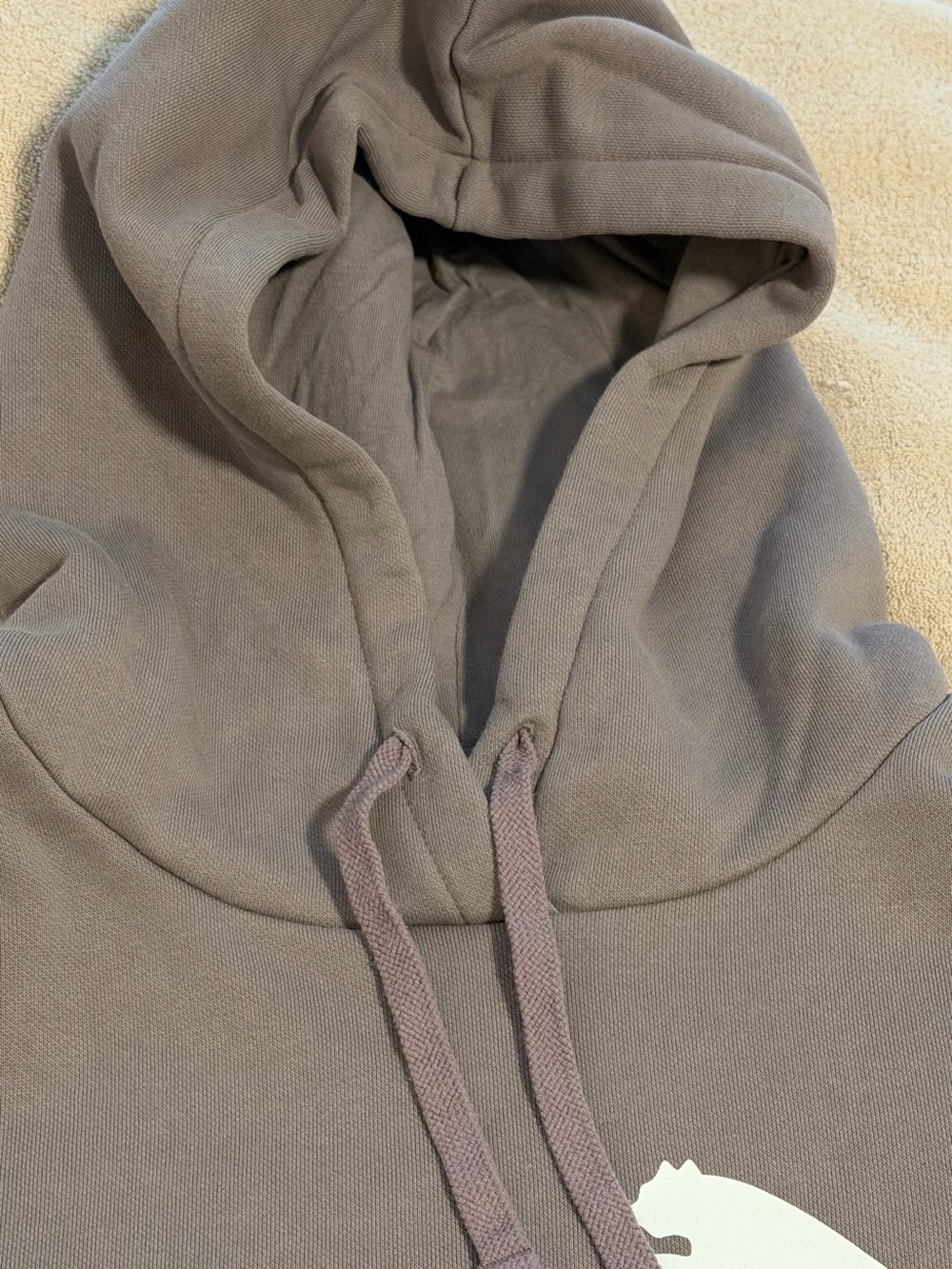Puma Womens Hoodie with White Logo - Gray - Picture 2 of 5